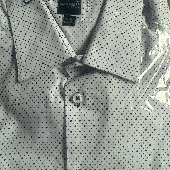 Madison Other - Madison Wht/blk Poker dot Shirt Slim fit XL neck 17.5 sleeves 34/35. EA012